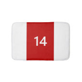 Legendary No. 14 in rood en wit Badmat (Voorkant)