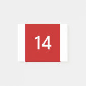 Legendary No. 14 in rood en wit Post-it® Notes (Voorkant)