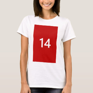 Legendary No. 14 in rood en wit T-shirt