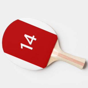 Legendary No. 14 in rood en wit Tafeltennisbatje