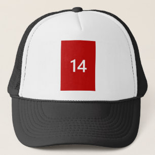 Legendary No. 14 in rood en wit Trucker Pet