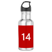 Legendary No. 14 in rood en wit Waterfles (Voorkant)
