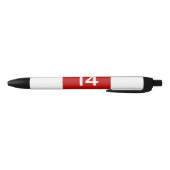 Legendary No. 14 in rood en wit Zwarte Inkt Pen (Bodem)