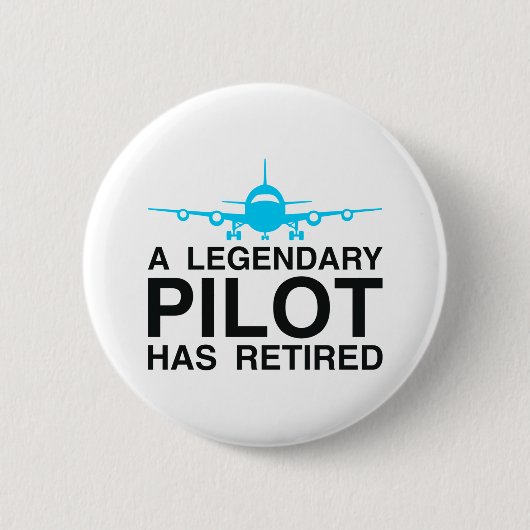 Legendary Pilot in ruste Ronde Button 5,7 Cm (Voorkant)