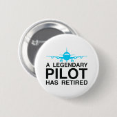 Legendary Pilot in ruste Ronde Button 5,7 Cm (Voorkant /achterkant)