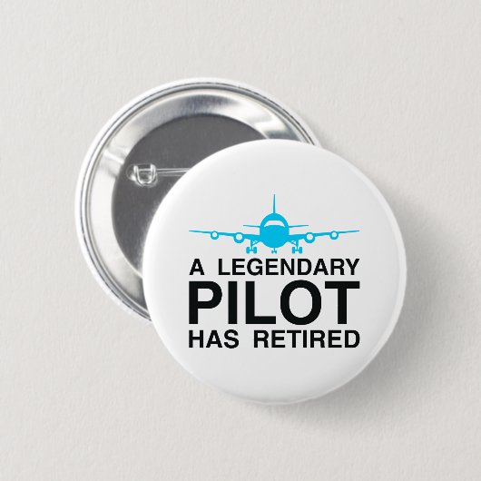 Legendary Pilot in ruste Ronde Button 5,7 Cm (Voorkant /achterkant)