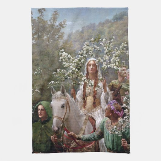 Legendary Queen Guinevere (by John Collier) Theedoek (Verticaal)