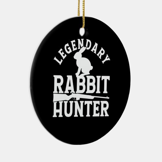 Legendary Rabbit Hunter Keramisch Ornament (Rechts)