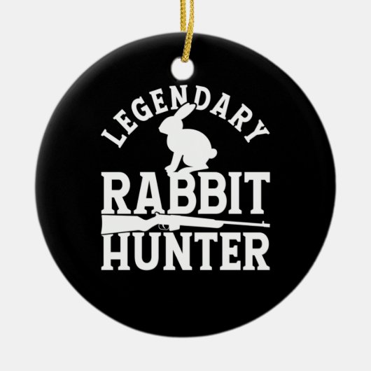 Legendary Rabbit Hunter Keramisch Ornament (Voorkant)