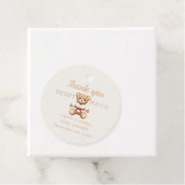 Legendary Red Belt Judo Bear – Baby Shower Bedankjes Labels