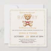 Legendary Red Belt Judo Bear – Baby Shower Kaart (Voorkant)