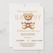 Legendary Red Belt Judo Bear – Baby Shower  Kaart (Voorkant)