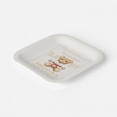 Legendary Red Belt Judo Bear – Baby Shower Papieren Bordje (Gebogen)