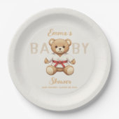 Legendary Red Belt Judo Bear – Baby Shower Papieren Bordje (Voorkant)
