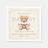 Legendary Red Belt Judo Bear – Baby Shower Servet (Voorkant)