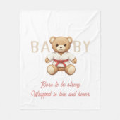 Legendary Red Belt Judo Bear Fleece Deken (Voorkant)