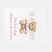 Legendary Red Belt Judo Bear Fleece Deken (Voorkant (Horizontaal))