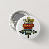 * LEGENDARY ROUTE 66 BUTTON** RONDE BUTTON 3,2 CM (Voorkant /achterkant)