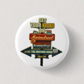 * LEGENDARY ROUTE 66 BUTTON** RONDE BUTTON 3,2 CM (Voorkant)