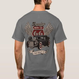 Legendary Route 66 Hot Rod Paar Dobbelstenen Old S T-shirt