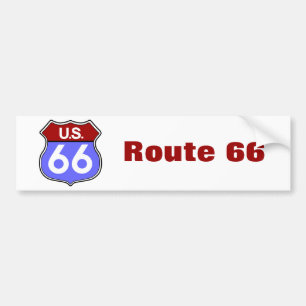 Legendary Route 66 Road Sign Bumpersticker