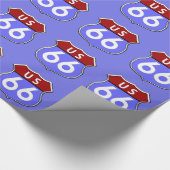 Legendary Route 66 Road Sign Gift Wrap Cadeaupapier (Hoek)