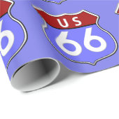 Legendary Route 66 Road Sign Gift Wrap Cadeaupapier (Rol Hoek)