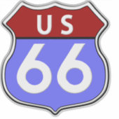 Legendary Route 66 Road Sign Sticker (Voorkant)
