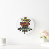 ***LEGENDARY ROUTE 66** WALL CLOCK RONDE KLOK (Huis)