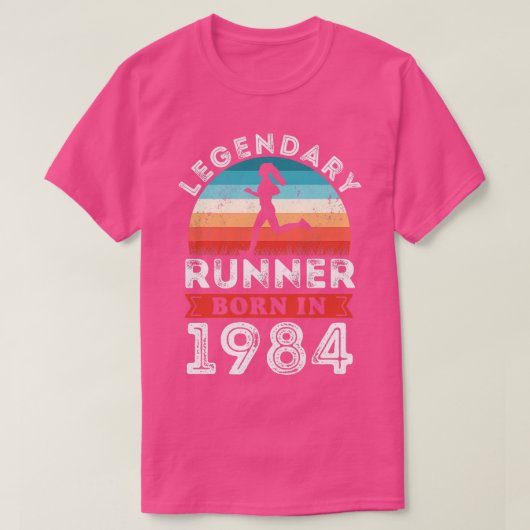 Legendary Runner geboren 1984 40ste verjaardag ges T-shirt (Design voorkant)