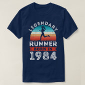 Legendary Runner geboren 1984 40ste verjaardag ges T-shirt (Design voorkant)