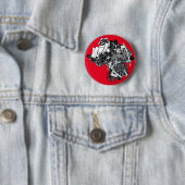 Legendary Samurai Krijger met Katana Ontwerp Ronde Button 5,7 Cm (In situ)