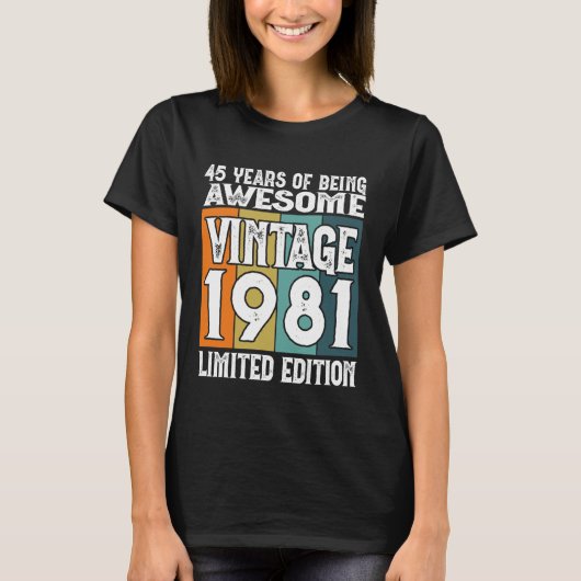 Legendary Since 1981 Limited Edition 45e Verjaarda T-shirt (Voorkant)