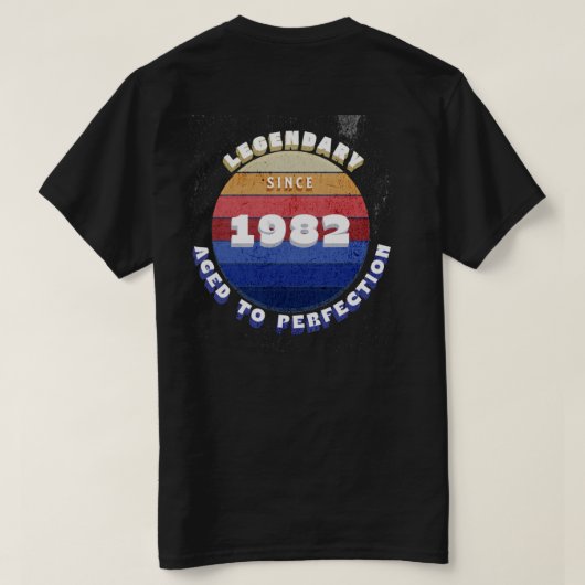 Legendary Since 1982 Retro T-Shirt (Design achterkant)