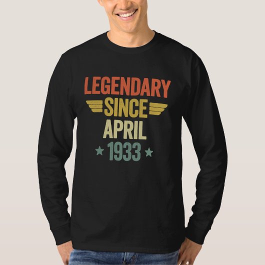 Legendary Since April 1933 T-shirt (Voorkant)