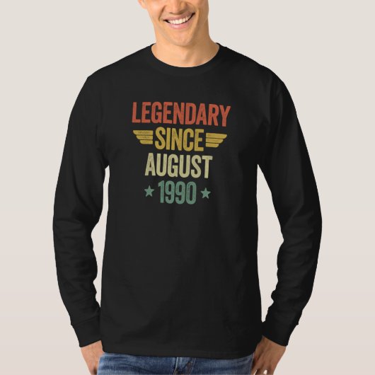 Legendary Since August 1990 T-shirt (Voorkant)