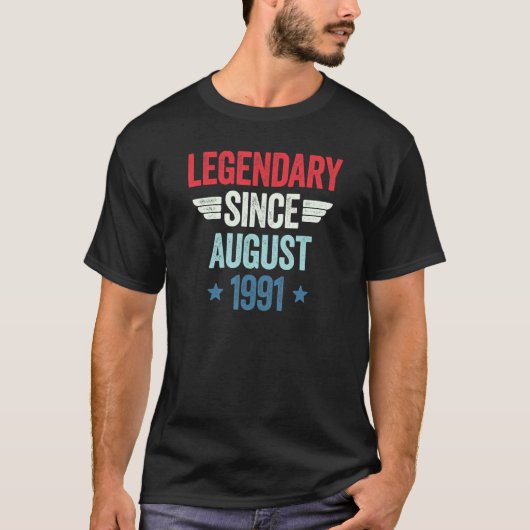 Legendary Since August 1991_1 T-shirt (Voorkant)