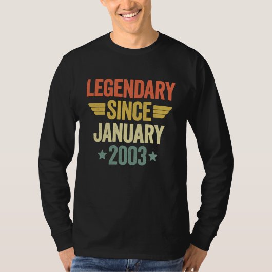 Legendary Since January 2003 T-shirt (Voorkant)