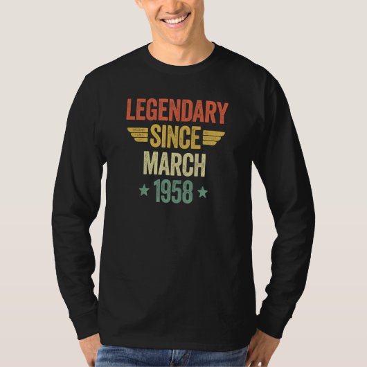 Legendary Since March 1958 T-shirt (Voorkant)