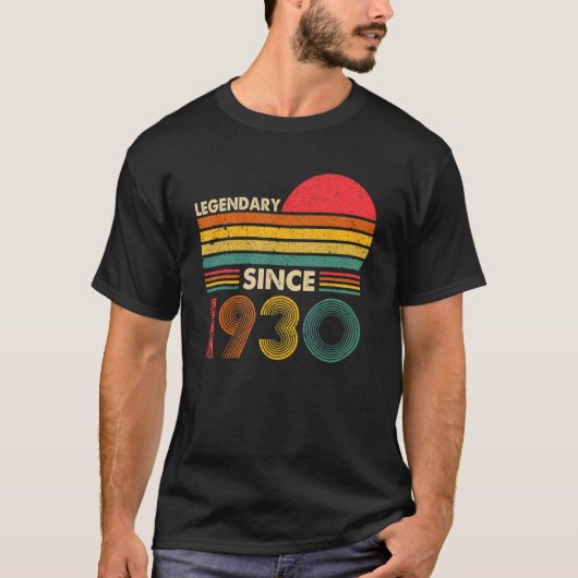 Legendary sinds 1930 92e verjaardag, 92 jaar t-shirt (Voorkant)