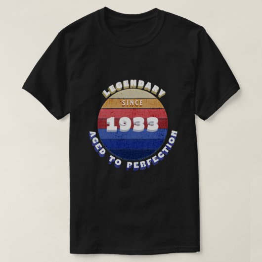 Legendary Sinds 1933 Retro T-shirt (Design voorkant)