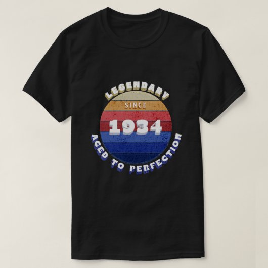 Legendary Sinds 1934 Retro T-shirt (Design voorkant)