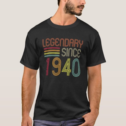 Legendary sinds 1940 82e geboortedag, 82 jaar t-shirt (Voorkant)
