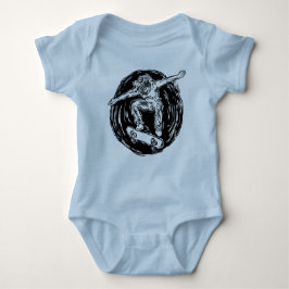 Legendary Skater Doing Mid-Air Skateboarden Romper