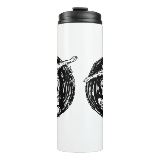 Legendary Skater Doing Mid-Air Skateboarden Thermosbeker (Voorkant)