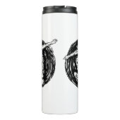 Legendary Skater Doing Mid-Air Skateboarden Thermosbeker (Achterkant)