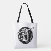 Legendary Skater Doing Mid-Air Skateboarden Tote Bag (Achterkant)
