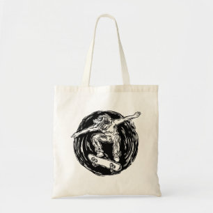 Legendary Skater Doing Mid-Air Skateboarden Tote Bag