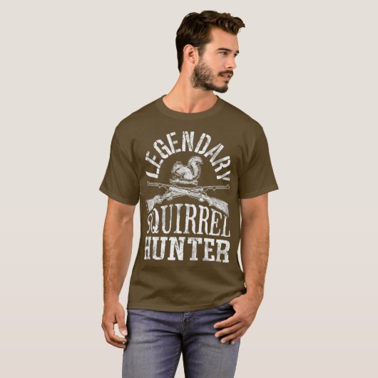 Legendary Squirrel Hunter Hunter Hunting Funny  T-shirt (Voorkant volledig)