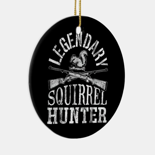 Legendary squirrel hunter Keramisch sierlijk Keramisch Ornament (Rechts)
